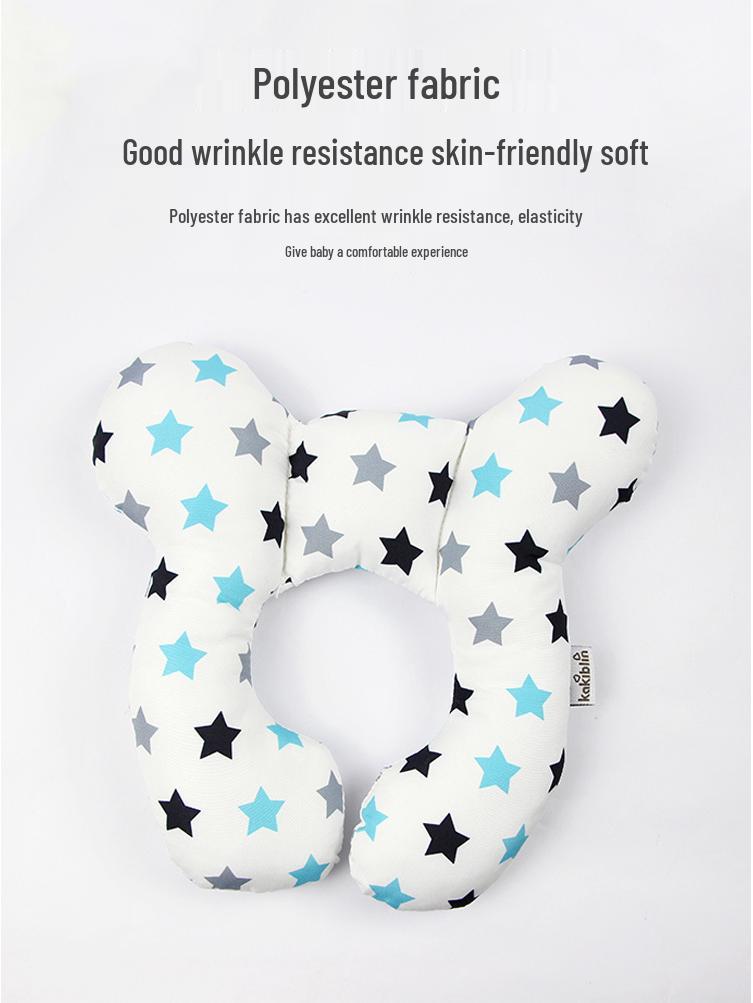 U-Shaped Head Support Pillow for Children's Car Seats and Strollers