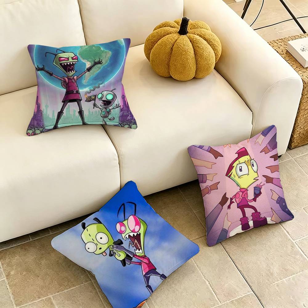MadnessS IInvader Zim Gir Pillow Case Square DoubleSided Sofa Cushion Cover Bedroom Bedside Pillow Gift