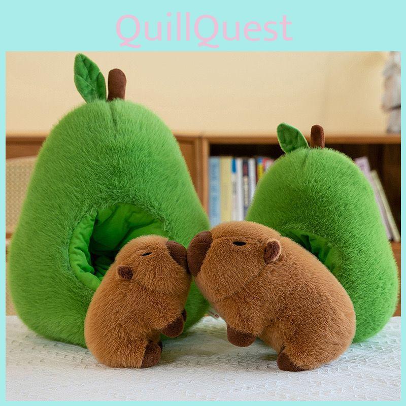 Creative Avocado Capybara Plush Doll Children Toy For Kids And Giftgiving