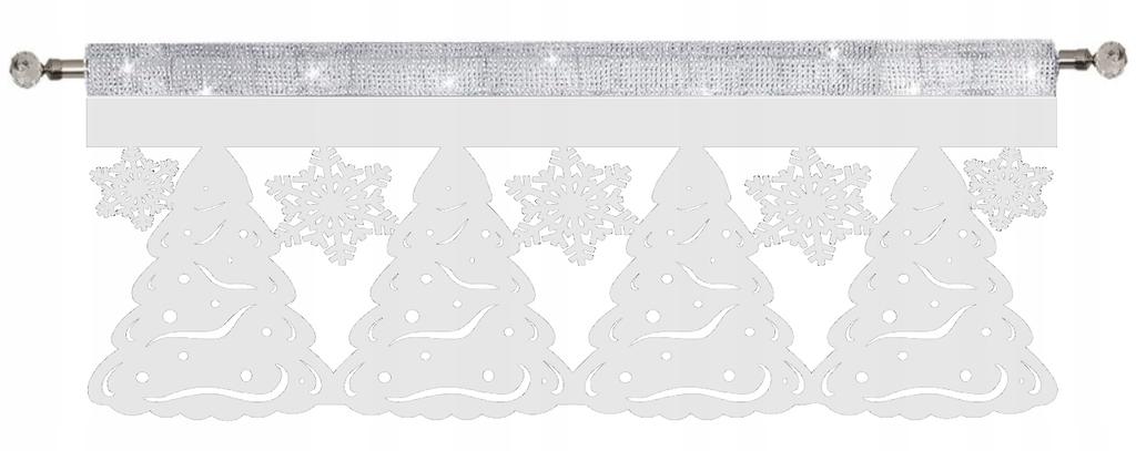 SET: pelmet, Christmas trees, snowflakes, GLAMOUR, 90x38, 60x35