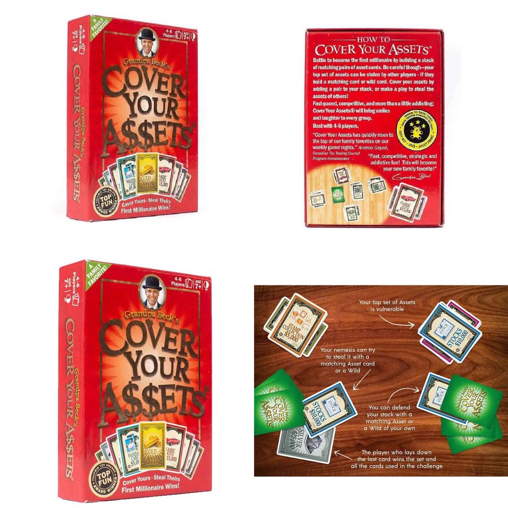 Grandpa Becks Cover Your Assets Family Card Game With Strategy For Home Play And Kids