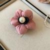 2pcs Pearl Scrunchies Shark Clip Exquisite Exaggerated Crab Clip Sponge Puff Flower Hair Claw  Party