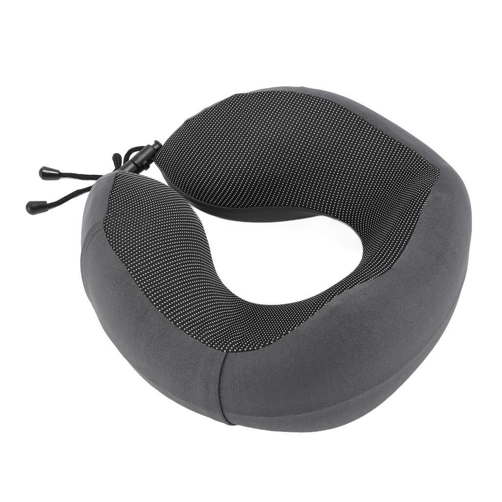 Travel Neck Pillow Airplane Long Flight Plane Memory Foam Adjustable U Shaped Napping Support Dark