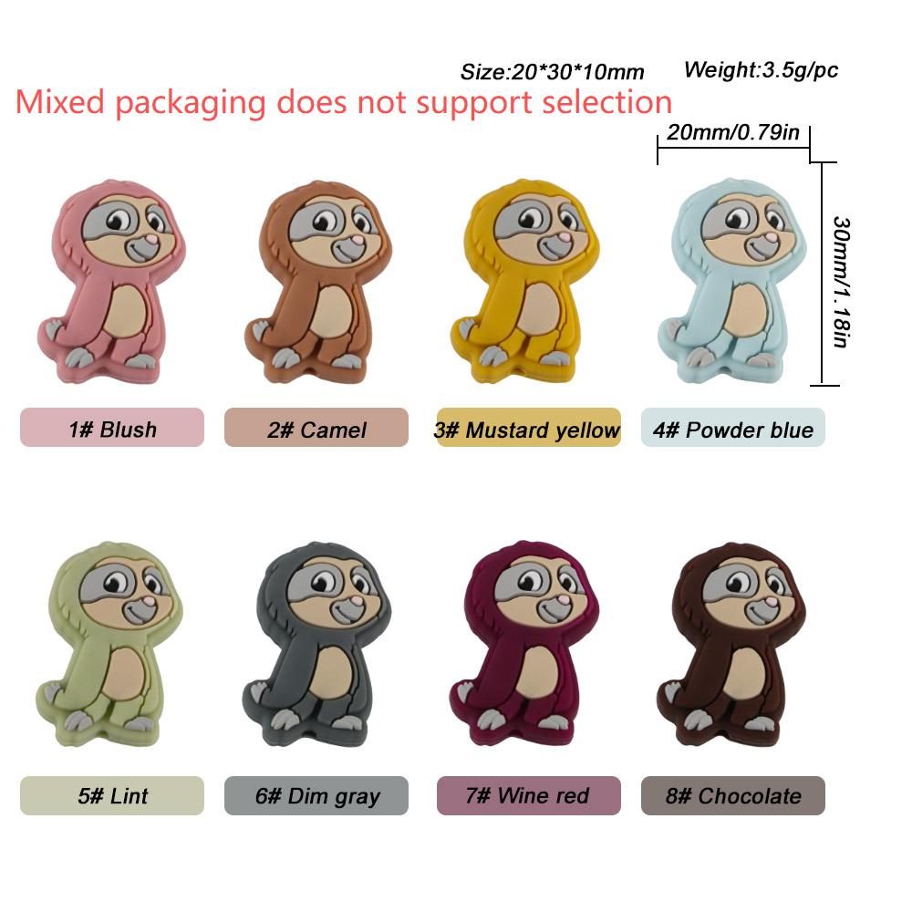 

Kovict 8pcs/Lot Cartoon Mini Silicone Beads For Jewelry Making Jewelry Accessories Charms For Bracelet 8pcs