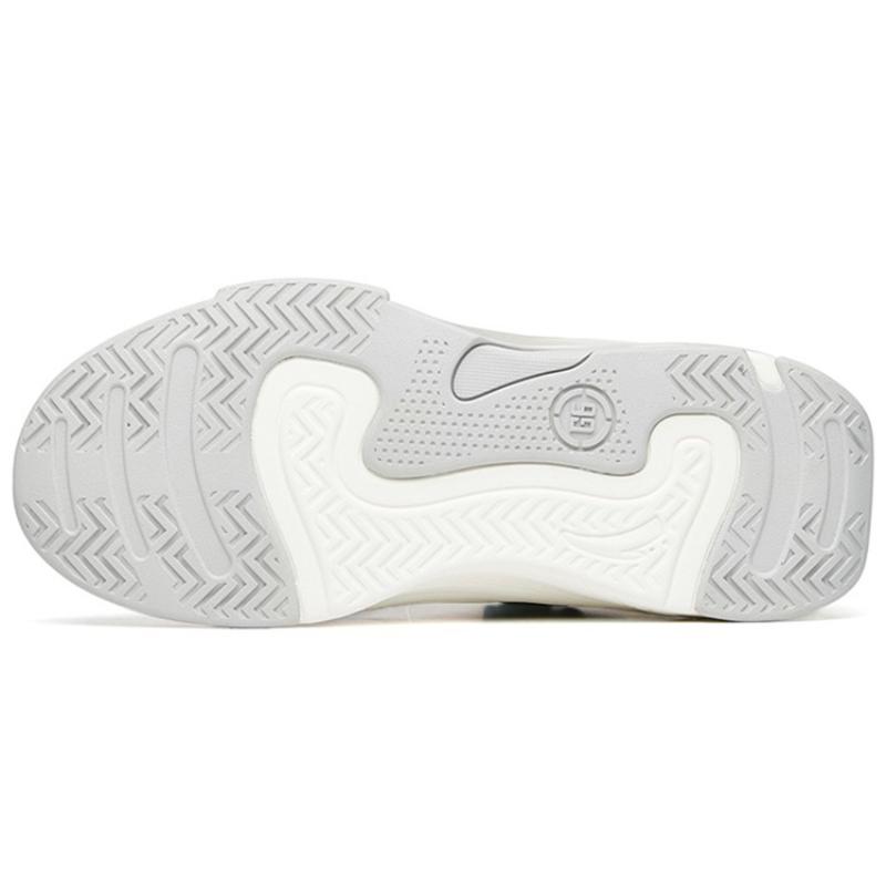 Anta G6 Soup Wear-Resistant Mid-Top Skateboard Shoes Men's White Gray Black Sneakers 112218082-3