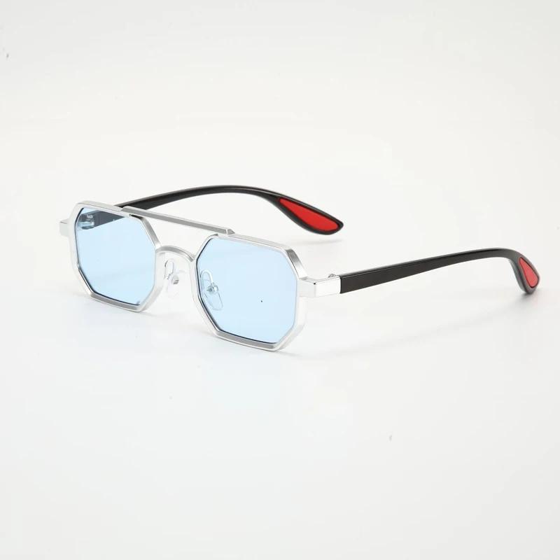 New Fashionable Metal Frame Sunglasses UV400 Protection Large Frame Street Photography Outdoor Shades Glasses