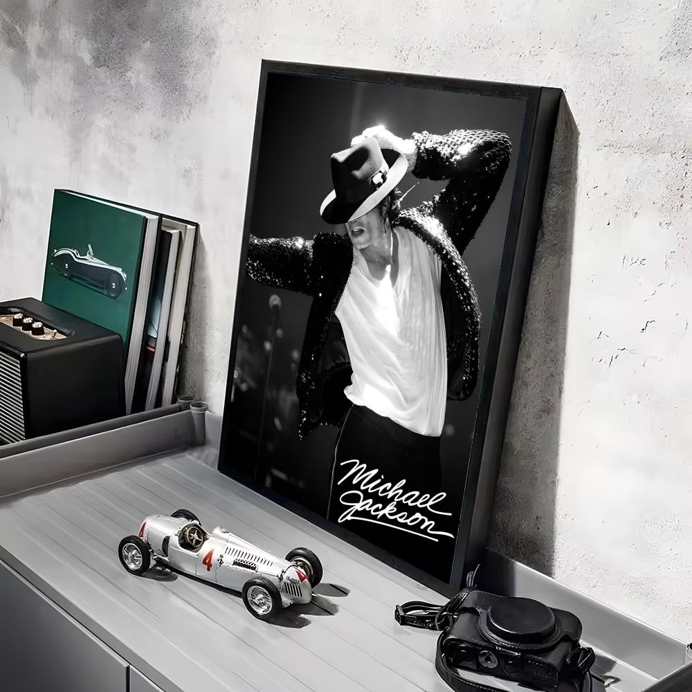 M-Michael J-Jackson Sänger Poster Aufkleber Gemälde Wandbild HD Wandaufkleber für Schlafzimmer Wohnzimmer Zuhause Selbstklebende Dekoration Geschenk