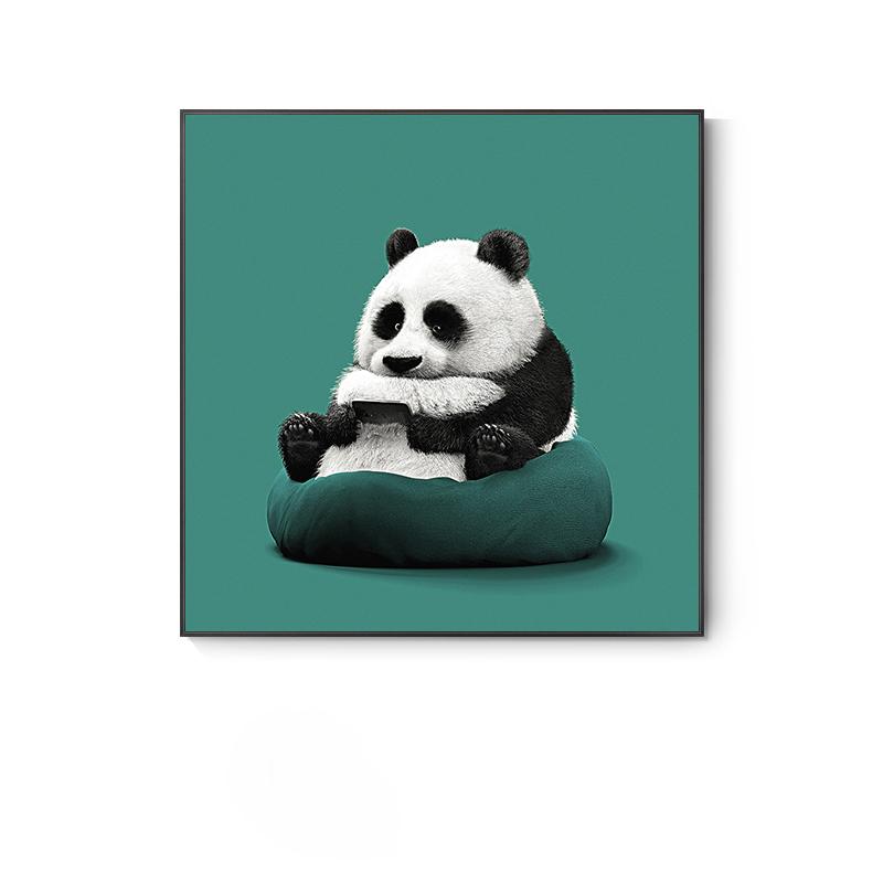 Nordic Cute Animal Posters Funny Giraffe Panda Cat Phone Canvas Painting Wall Pictures for Living Room Decor Kids Room Cuadros