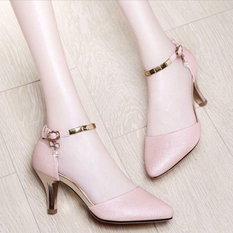 New Woman Pumps Party Wedding High Heels Women Shoes Fashion Ladies Shoes Pink Sliver Stiletto Heels Sandals