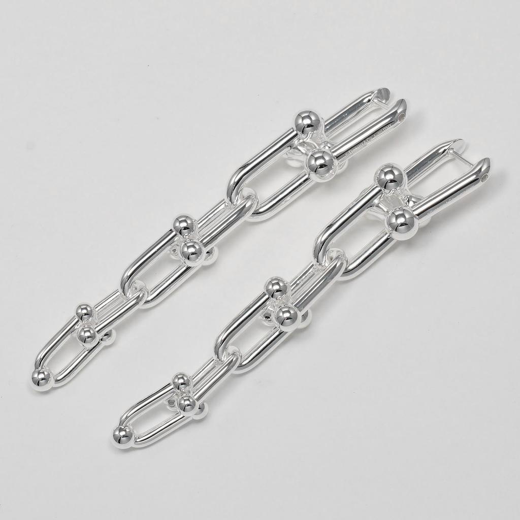 TIFFANY&Co. Hardware Graduated Link Piercing Silver925 22.6g Women Used
