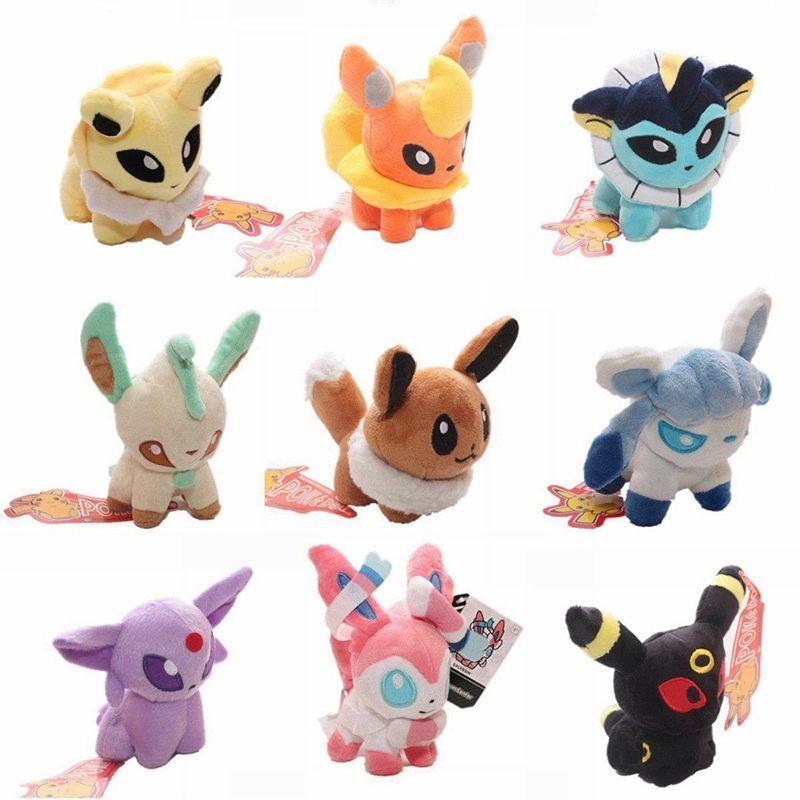 Entzückende Mini 5'' Pokemon Plüschtier Puppenkollektion mit dem niedlichen Evoli und seinen Freunden