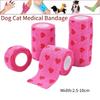 Bandaggio Elastico Traspirante Medico per Cane Gatto Animale Domestico Tessuto Non Tessuto Autoadesivo per Ferite Animali Domestici Nastro Sportivo Retrattile per Esterno Accessori per Cani