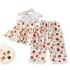 Cute Korean Style Little Girls Floral Cami And Shorts Two Piece Summer Outfit