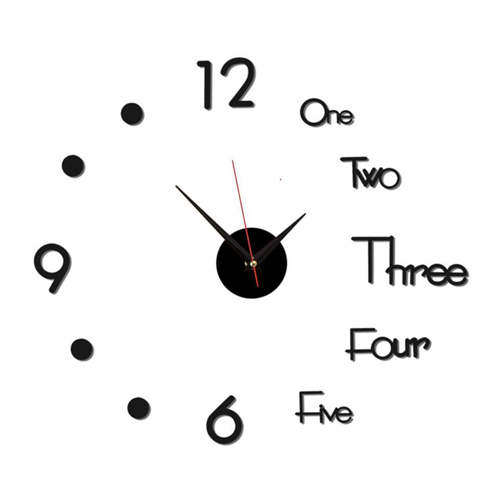 3D Wall Clock Mirror Wall Stickers Creative DIY Wall Clocks Removable Art Decal Sticker Clock Wall Decor for Home Office Room