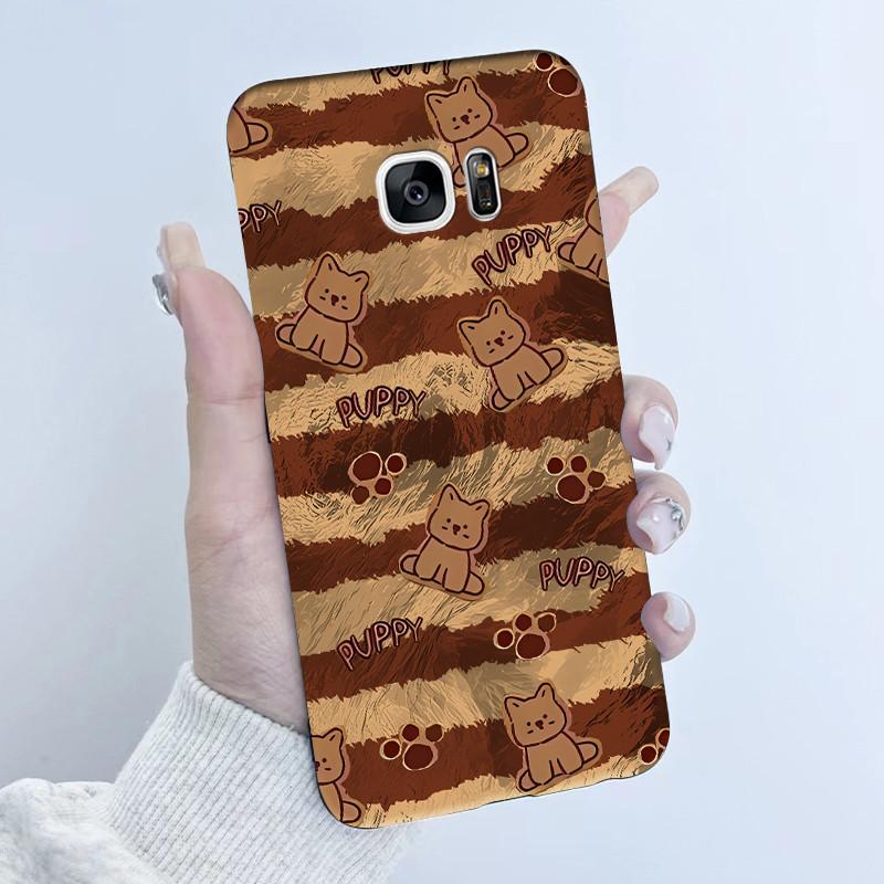 For Samsung Galaxy S7 S7Edge Case Soft TPU Silicone Cover Cute Astronaut Panda Phone Case For Samsung S7 S 7 Edge Coque Funda