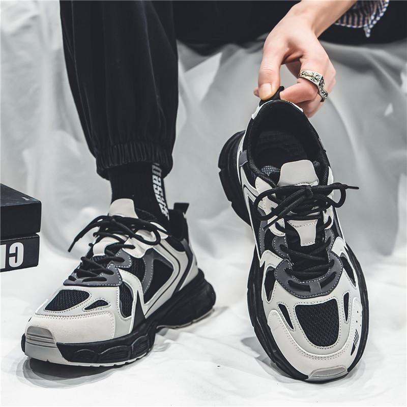 Summer men's shoes new breathable shoes men's trendy versatile platform mesh sports shoes casual