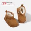 Autumn/Winter Baby Walker Shoes: Thick, Comfy, Cotton-Padded, Versatile, Solid Colors, Fashionable & Ideal for Outdoor Use.