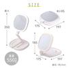 iimono117 Actress Makeup 3 Stepless Adjustable Height and USB Easy LED Japanese Instruction Manual Included Mirror, Portable, Foldable, Lighted,