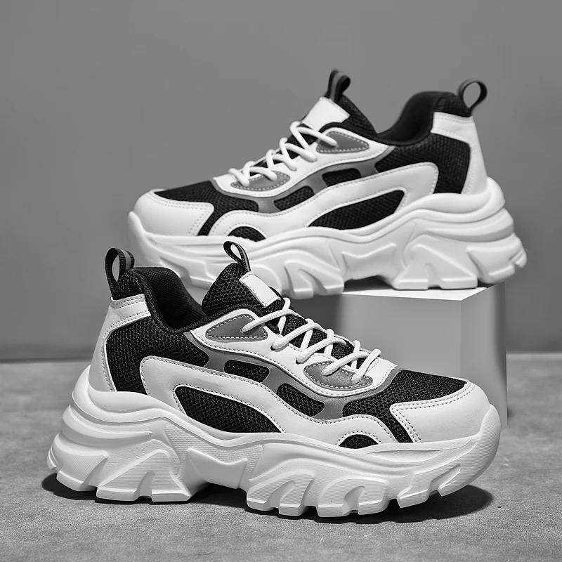 2025 New Women's Platform Light Sports Shoes Breathable Mesh Shoes Increase Men's Sports Casual Shoes Couple Travel Shoes