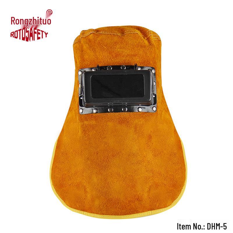 Rongzhitou Heat-Resistant Cowhide Welding Gloves - Thick, Wear-Resistant, Anti-Scald Industrial Protective Gear