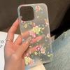Mobile Phone Cases for iPhone 11 13 15 Pro Max 12 14 Pro Max Case iPhone 16 15 Plus 13 Pro 12 Frosted Texture Painted Cartoon Flowers