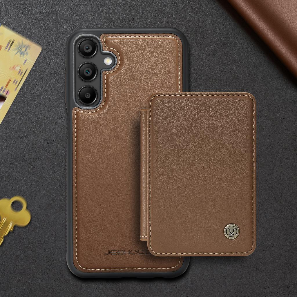 Suitable for Samsung A16 two-in-one magnetic card holder leather case, Samsung S24FE card slot coin pocket anti-drop protective case, full coverage