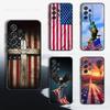 Cool Art Americans Flag Case For Samsung S10,Plus,S9,S22,S25,Ultra,S24,S21,S20,S23,FE,Lite,Soft Silicone Black