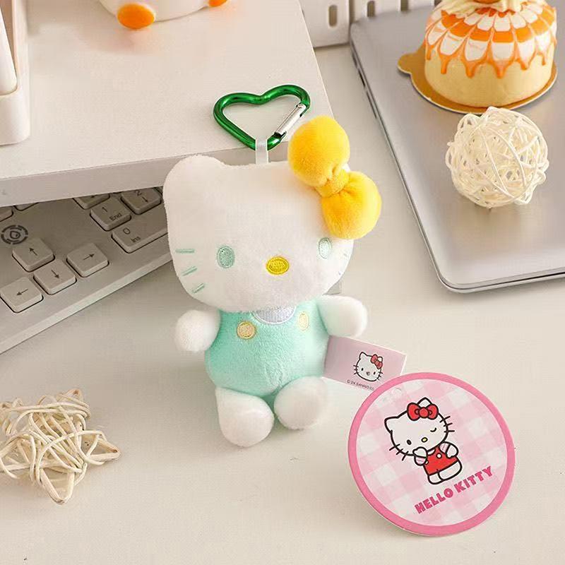 Hello Kitty Plush Toy Keychain Sanrio Kt Cat Soft Stuffed Doll Pendant Car Key Ring Backpack Bag Decor Kid Gift