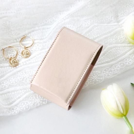 Lipstick Bag with Mirror Mini Lip Balm Organizer Portable Lipstick Case Fits 3 Lipsticks for Handbag Women And Girls Travel Touch-Ups