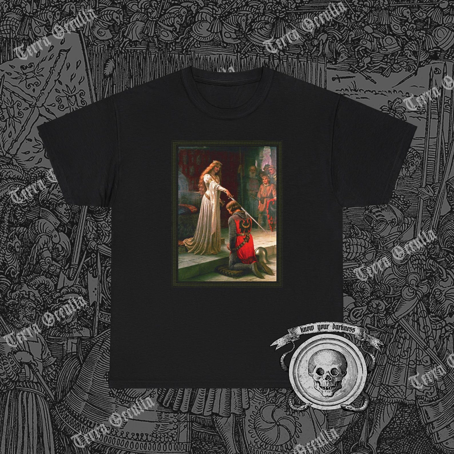 The Accolade Shirt, Edmund Leighton, Chivalry, Medieval Knight, Knighthood S