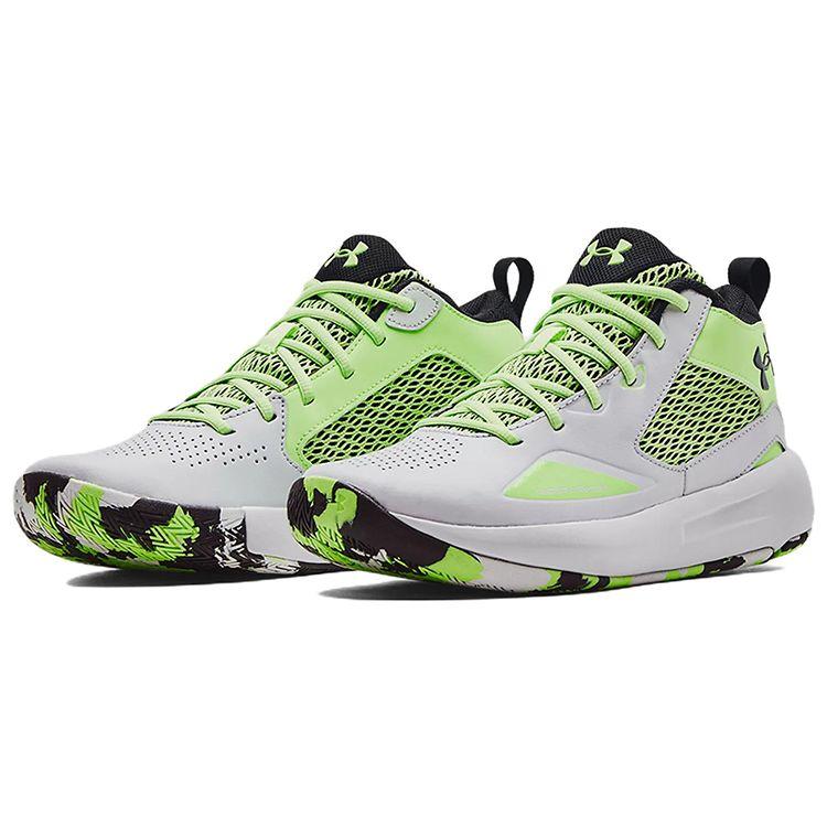 Under Armour Lockdown 5 Halo Grey Quirky Lime Men Sneakers 3023949-103