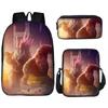 Godzilla vs. King Kong 2Godzillax Kongnoul Student Ghiozdan Geantă Etui Set din Trei Piese