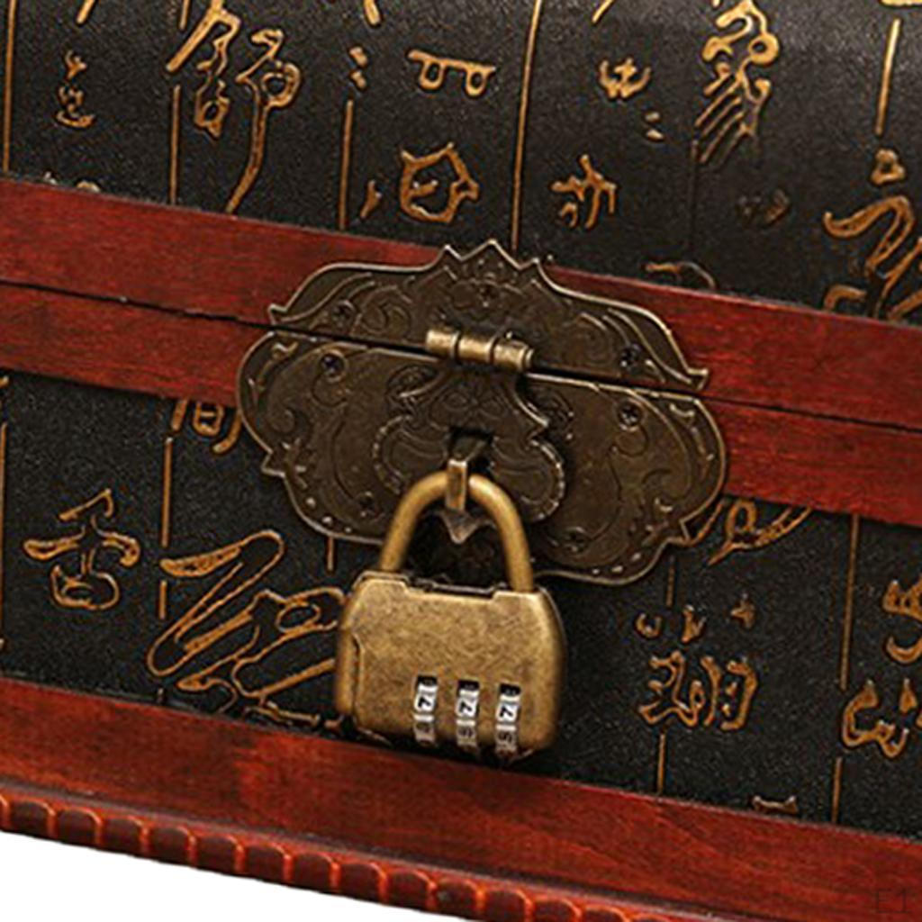 Jewelry Treasure Chest Vintage Storage Case 22x16x17.5cm