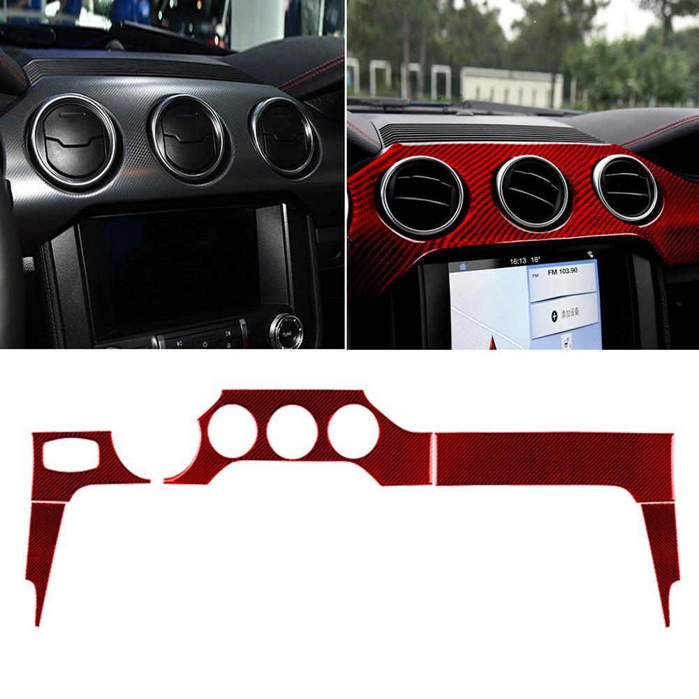 Premium Carbonfaser Innenraum Armaturenbrett Panel Abdeckung Zierleiste Einfache Installation Zuverlässige Leistung Für Ford Für Mustang
