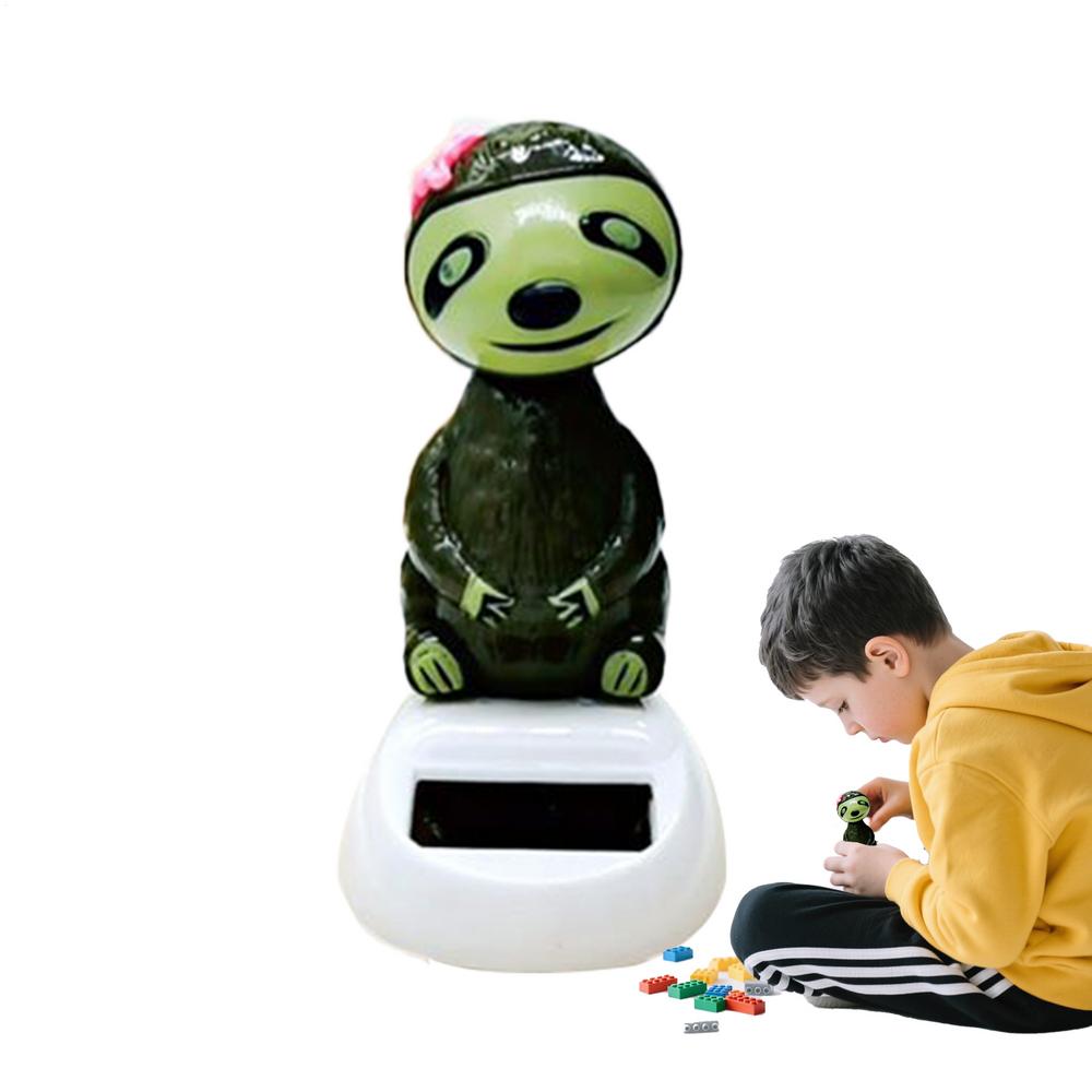 

Car Dash Decor Swinging Sloth Dashboard Statue Solar Powered Weather-Resistant Animal Figurines Creative Automobile Interior