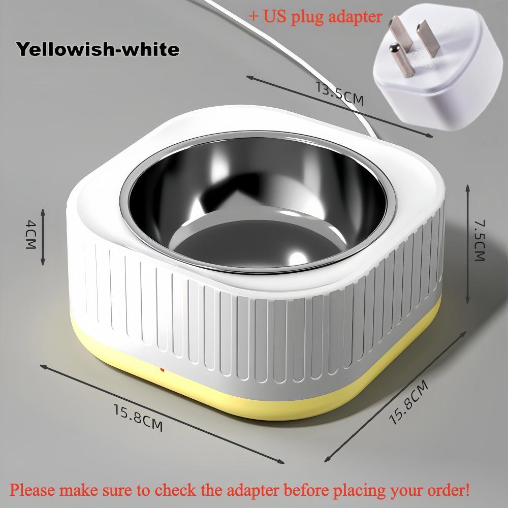 Pet Heating Bowl for Water/Food Cat Bowl Heating Noiseles Keep Warming Dog Water Bowls Winter Constant-temperature Pet Supplies