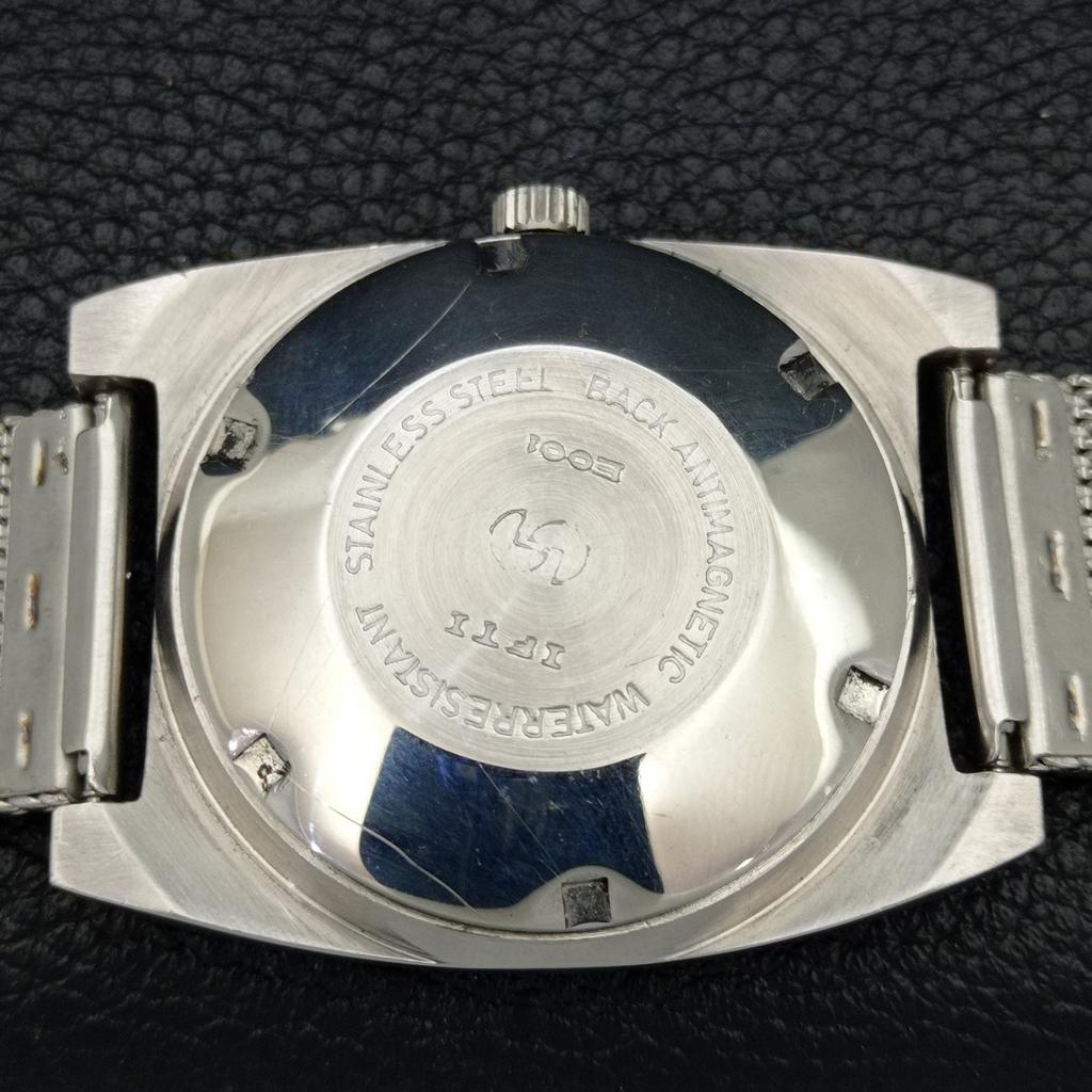 VINTAGE TRESSA AUTOMATIC SWISS MENS BLACK COLOR DIAL WATCH A436457-2 R129-a436457