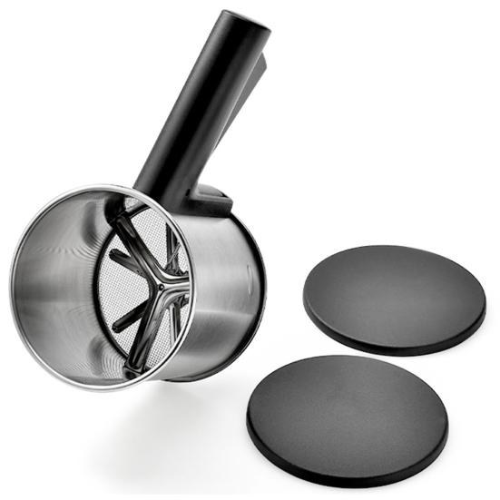 Peneira de Farinha Ferramenta de Confeitaria Filtro de Malha Fina Portátil Semiautomático Peneirador de Pó para Cozinha Confeitaria