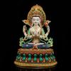 FourArmed Avalokiteshvara Statue Traditional Craftsmanship Nepalese Design Guanyin MultiColor