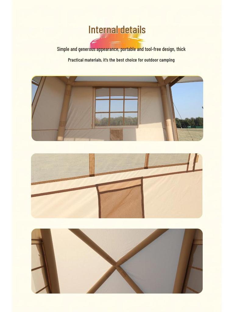 Inflatable Quick-Deploy Windproof Rainproof Tent for Portable Outdoor Camping