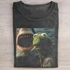 The Frog Meme Washed T-Shirt Heavyweight Cotton Graphic Funny Tee