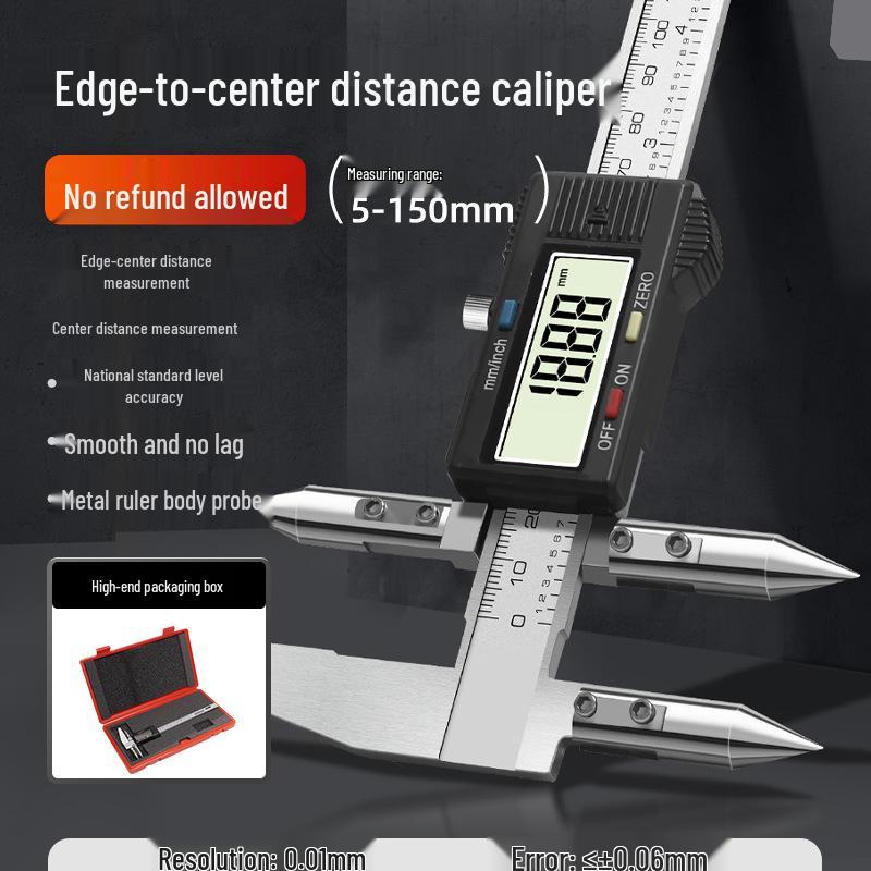 Shengtai High Precision Digital Caliper: Electronic Center & Hole Distance Measuring Tool
