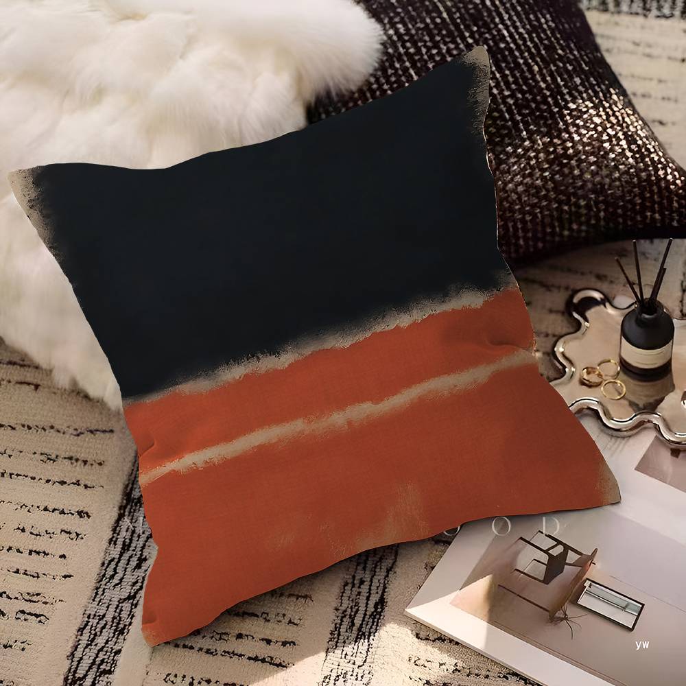 M-Mark Rothko Abstract Art Cushion Cover Inches Farmhouse Decor Home Throw Pillow Covers For Couch Decorations