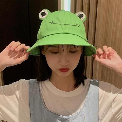 New Parent-Kid Cartoon Frog Bucket Hat Panama Fishing Cap Cute Froggy Hat Homme Femme Bob Chapeau Outdoor Sun Fisherman Hat