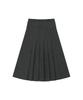 Miseki Seoul Layered Pleats Maxi Skirt Charcoal