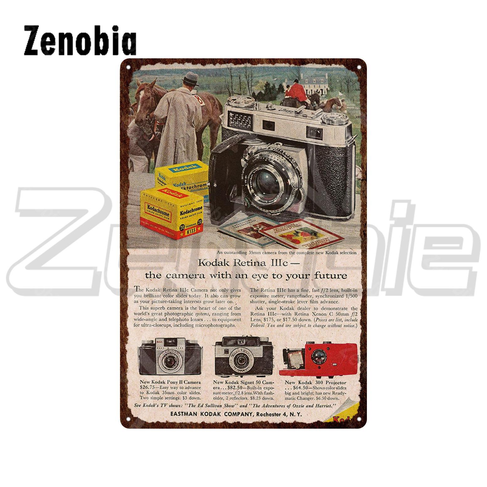 Винтажная металлическая пластина, камера, металлический знак, железная картина, камера и пленка, металлический плакат, жестяная табличка, настенные наклейки для декора фотостудии 20x30cm