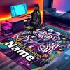 Custom Name Personalized Football Print Carpet, Versatile Home Decor Rug, for Playroom, Apartment, Balcony, Entryway, Hallway Gift