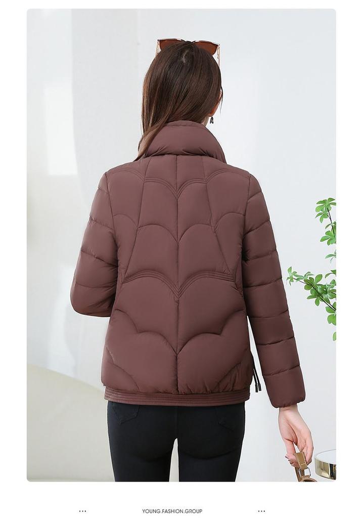 Women's 2024 Korean-Style Petite Down Cotton Jacket - Slim, Thick, Warm, and Stylish Winter Outerwear