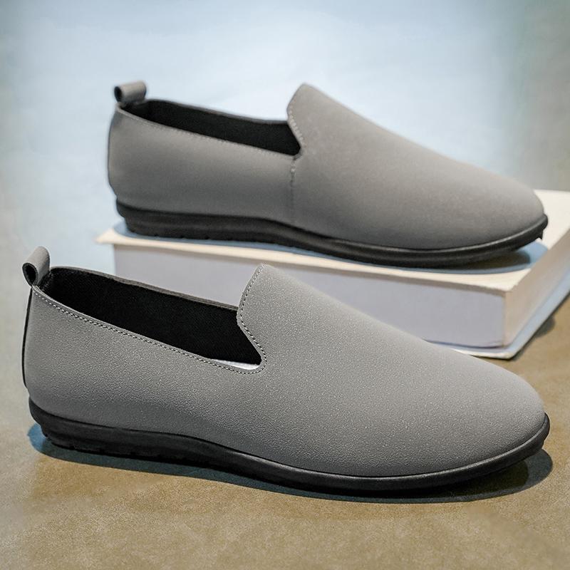 Fashion New Fashion Leather Man Casual Shoes Flats Shoes Men Comfortable Slip on Loafers Male Outdoor Walking Shoes Driving Shoes