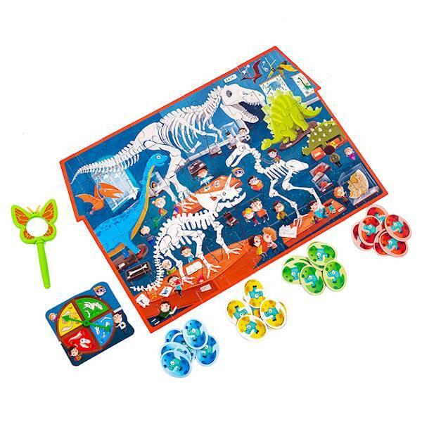Gra Edukacyjna Puzzle Detektyw Muzeum Dinozaurów Lupa Roter Kafer